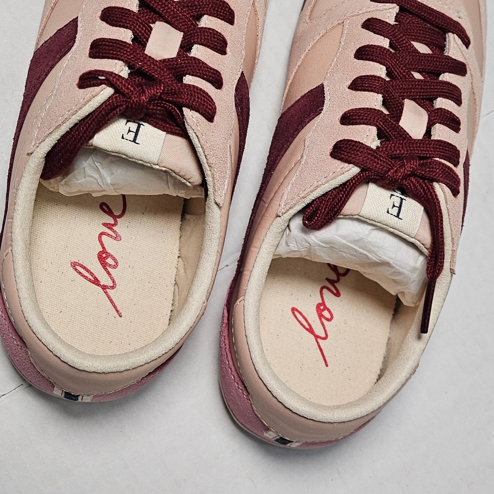 ED Ellen DeGeneres Ellert Peony Pink Suede Low Top Sneakers Size 6.5 - Picture 6 of 14
